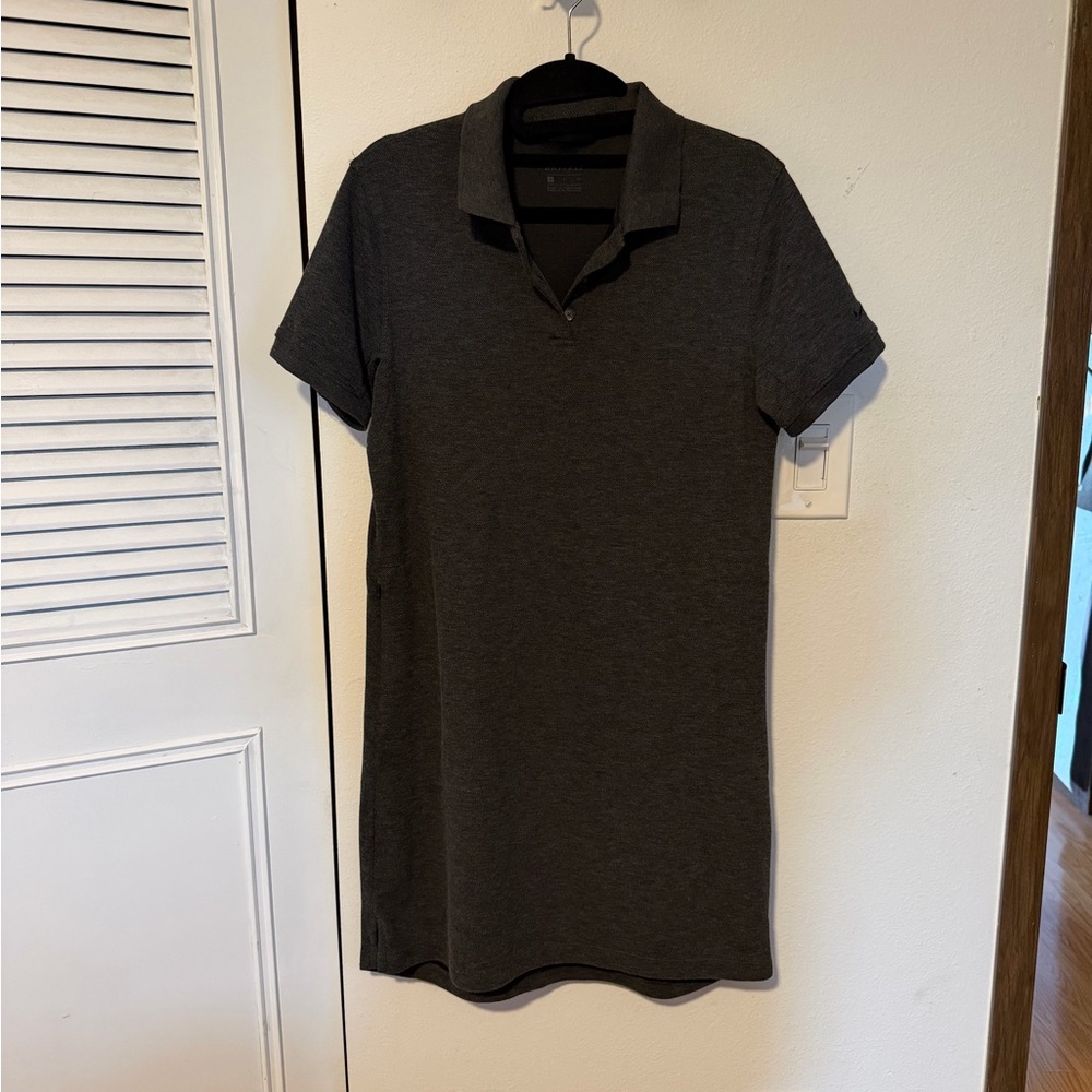 Dark Gray Polo Shirt dress